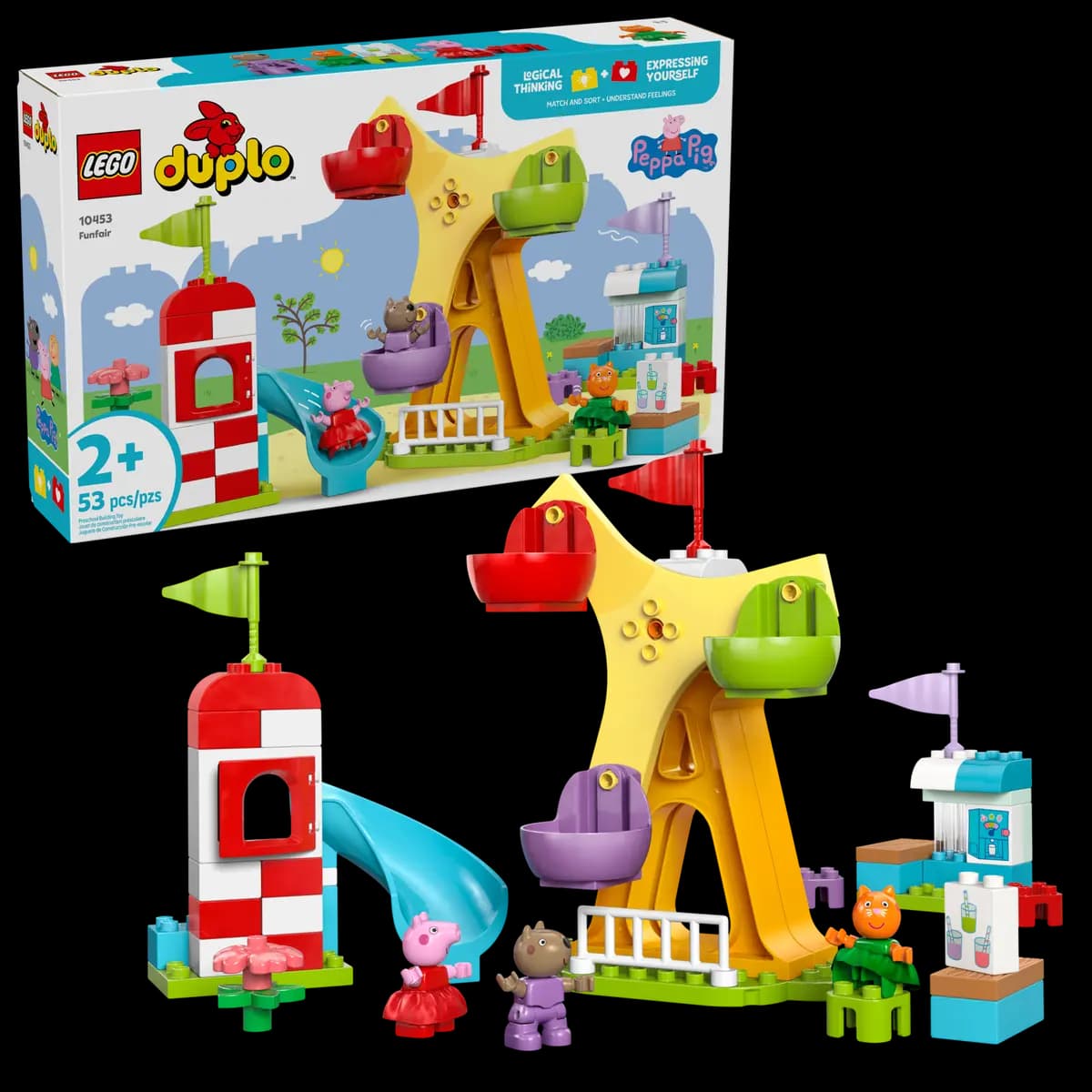 LEGO Funfair 10453 [53 pieces, ages 2+, LEGOÃƒÆ’Ã†â€™ÃƒÂ¢Ã¢â€šÂ¬Ã…Â¡ÃƒÆ’Ã¢â‚¬Å¡Ãƒâ€šÃ‚Â® DUPLOÃƒÆ’Ã†â€™ÃƒÂ¢Ã¢â€šÂ¬Ã…Â¡ÃƒÆ’Ã¢â‚¬Å¡Ãƒâ€šÃ‚Â® Peppa Pig]