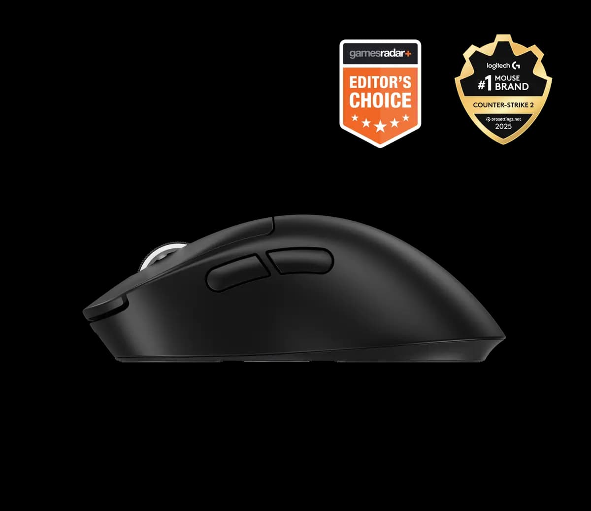 Logitech PRO X SUPERLIGHT 2 DEX - Black [1.73 in (43.9 mm), 2.67 in (67.7 mm), 4.95 in (125.8 mm)]