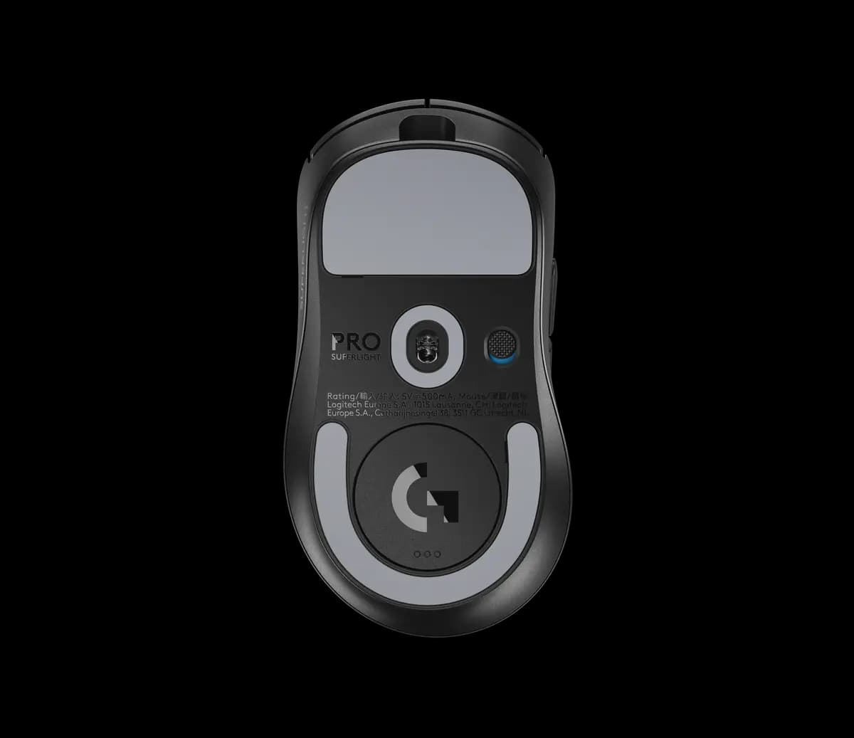 Logitech PRO X SUPERLIGHT 2 DEX - Black [1.73 in (43.9 mm), 2.67 in (67.7 mm), 4.95 in (125.8 mm)]