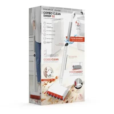 Sharper Image Combo Clean Sweep 02, Cordless Power Broom & Mop White [Battery, 0 Meter, 288 Meter]