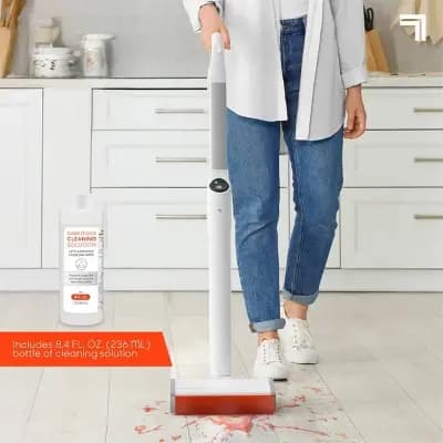 Sharper Image Combo Clean Sweep 02, Cordless Power Broom & Mop White [Battery, 0 Meter, 288 Meter]
