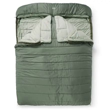 REI Co-op Siesta Hooded 20 Double Sleeping Bag Stone Green [Camping, 20 degrees (F), -6.6 degrees (C)]
