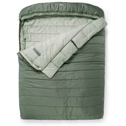 REI Co-op Siesta Hooded 20 Double Sleeping Bag Stone Green [Camping, 20 degrees (F), -6.6 degrees (C)]