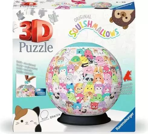 Ravensburger 3D Puzzle Ball Puzzle Ball Squishmallows - 72 Pieces [72, ages 6 - 99]