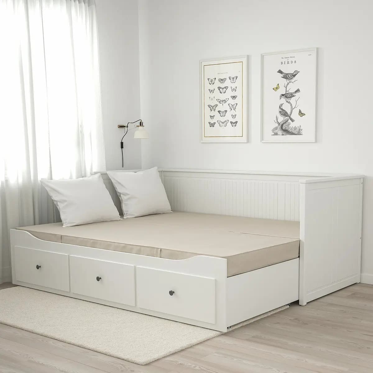 IKEA VANNAREID Pocket spring mattress, firm/beige [Width 38 1/4 ", Length 74 3/8 ", Thickness 5 1/8 "]