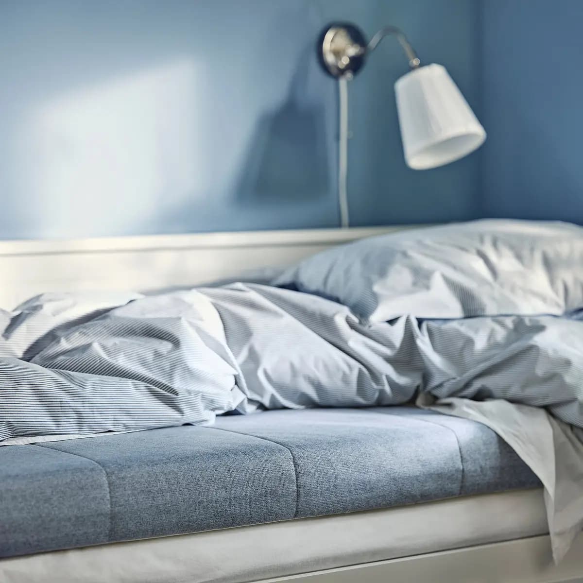 IKEA ÅGOTNES Foam mattress, firm/light blue [Width 59 7/8 ", Length 79 1/2 ", Thickness 3 7/8 "]