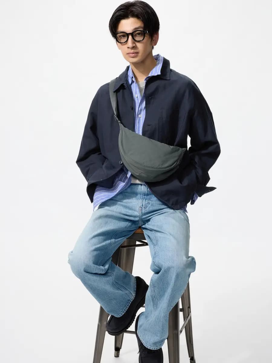 Uniqlo Round Mini Shoulder Bag Purple [Imported, Do not wash, Do not dry clean, PURPLE]