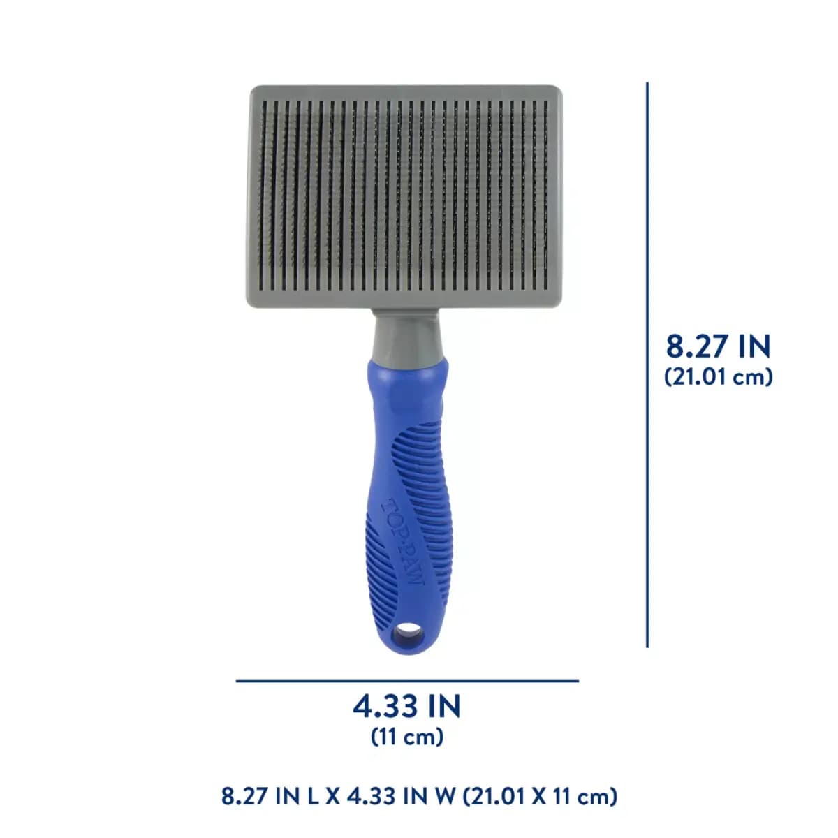 Top Paw® Self-Cleaning Metal Bristle Slicker Grooming Pet Brush [Brand Top Paw, Includes 1 Brush, Intended Pet(s) Dogs, Color Blue, Grey]