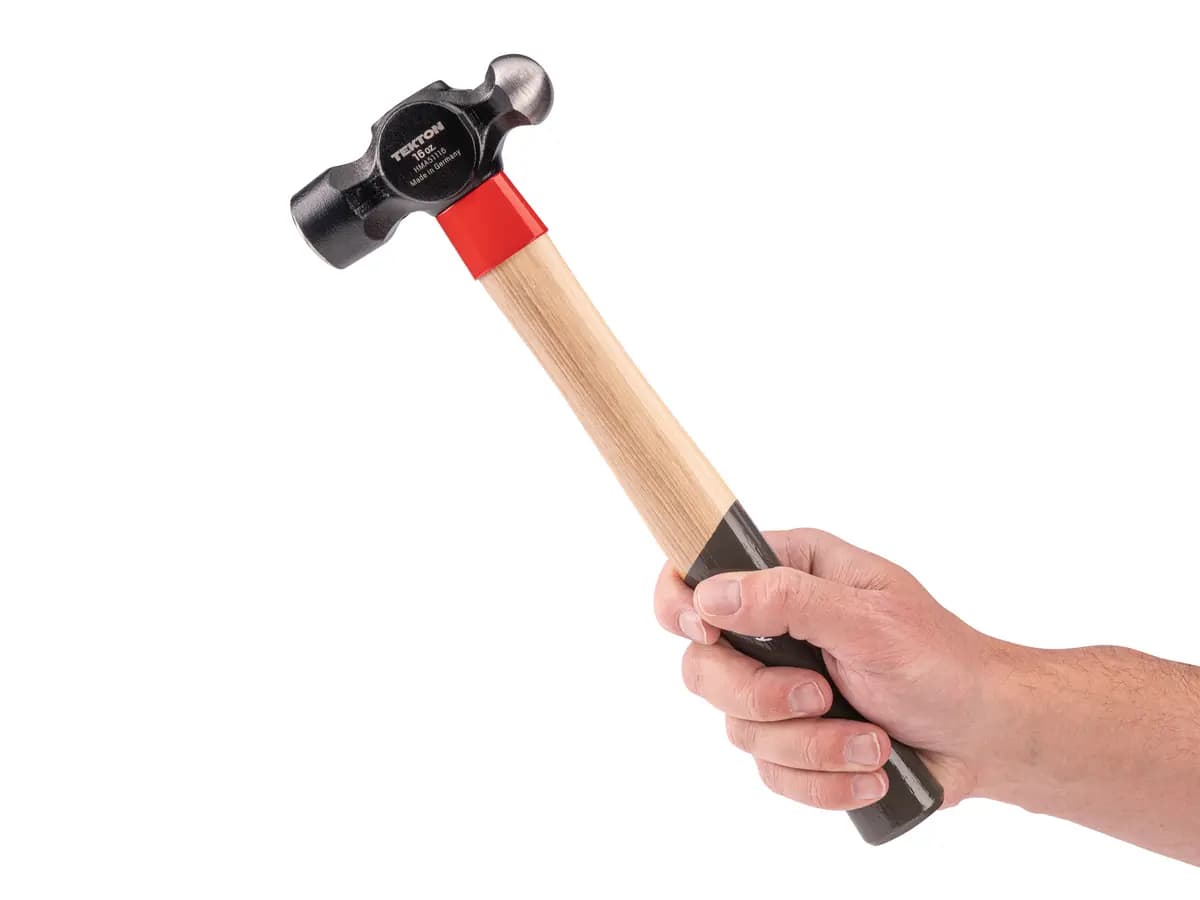 TEKTON 16 oz. Ball Peen Hammer [A. Length (in.) 12.2, B. Width (in.) 4.0, C. Height (in.) 1.2]