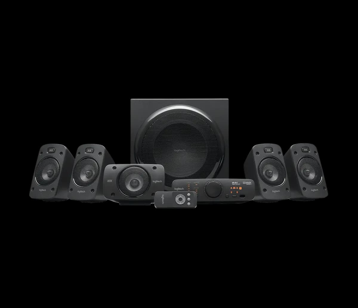 Logitech Z906 5.1 Surround Sound Speaker System - Black [6.51 in (165.3 mm), 3.91 in (99.3 mm), 3.64 in (92.5 mm)]