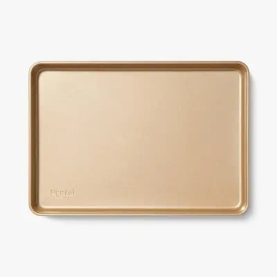 Figmint 9"x13" Nonstick Aluminized Steel Small Cookie Sheet Gold - Figmintâ„¢: Baking Pan, Oven-Safe, Dishwasher-Safe [Aluminized Steel, 1.45 Pounds, Rectangle (shape)]