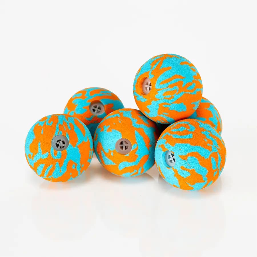 Fat Brain Toys Air Toobz Giggle Balls Noise-Maker Balls for the Air Toobz Play System, Ages 3 and Up [Set of 6 foam Air Toobz balls with horns built into the middle, Encourages cre