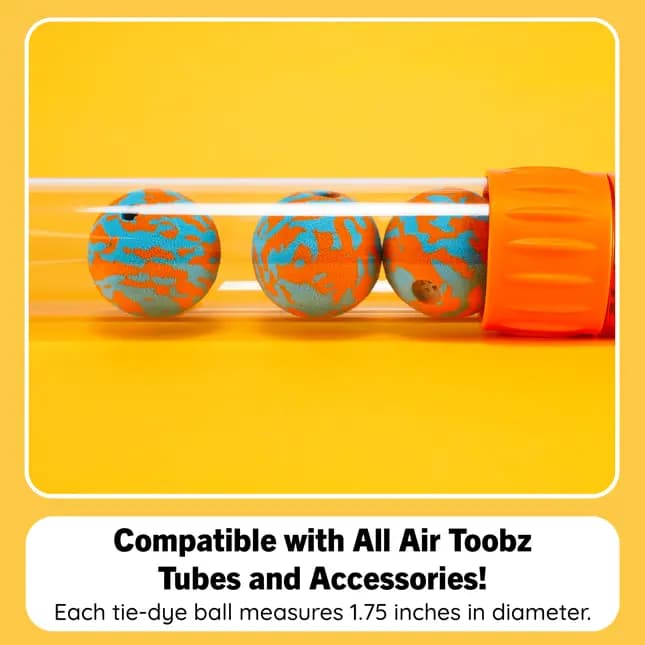 Fat Brain Toys Air Toobz Giggle Balls Noise-Maker Balls for the Air Toobz Play System, Ages 3 and Up [Set of 6 foam Air Toobz balls with horns built into the middle, Encourages cre
