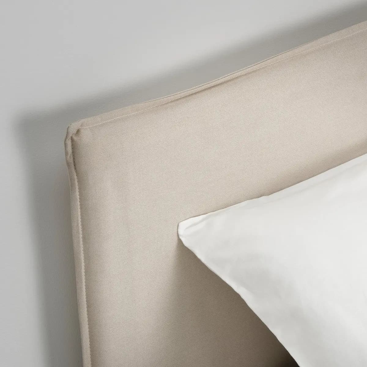 IKEA KLEPPSTAD Bed frame, white/Vissle beige [Width 62 1/4 ", Height 33 7/8 ", Length 81 7/8 "]