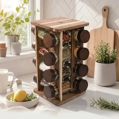 Cook With Color Revolving Spice Rack [6 Pounds, Freestanding, Dishwasher-Safe]