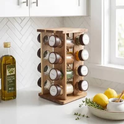 Cook With Color Revolving Spice Rack [6 Pounds, Freestanding, Dishwasher-Safe]