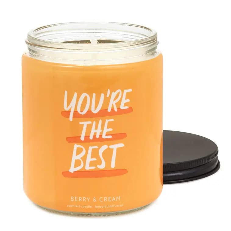You're the Best Berry and Cream Scented Jar Candle, 7 oz. [On front: You're the Best; On back:, 7 oz.; 2.62'' W x 3.62'' H x 2.62'', 1, Candle]