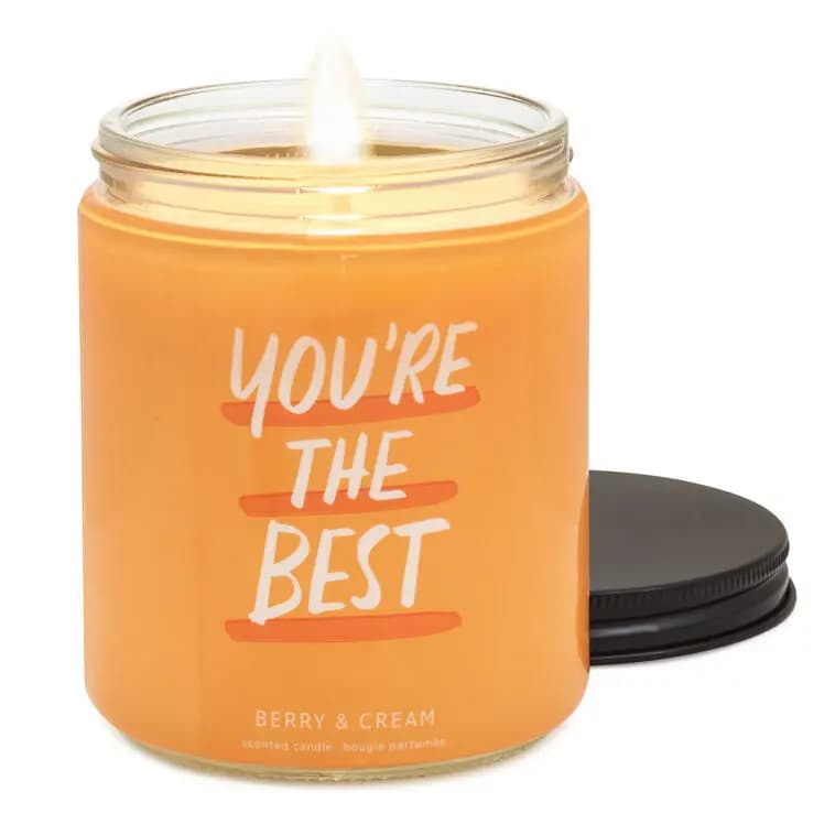 You're the Best Berry and Cream Scented Jar Candle, 7 oz. [On front: You're the Best; On back:, 7 oz.; 2.62'' W x 3.62'' H x 2.62'', 1, Candle]