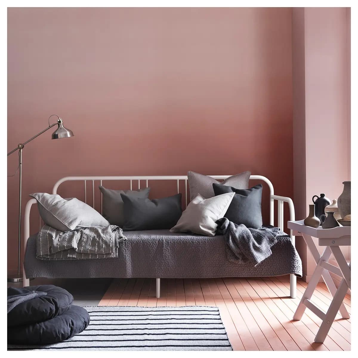 IKEA FYRESDAL Daybed frame, white [Width 41 3/8 ", Height 37 ", Length 77 1/2 "]