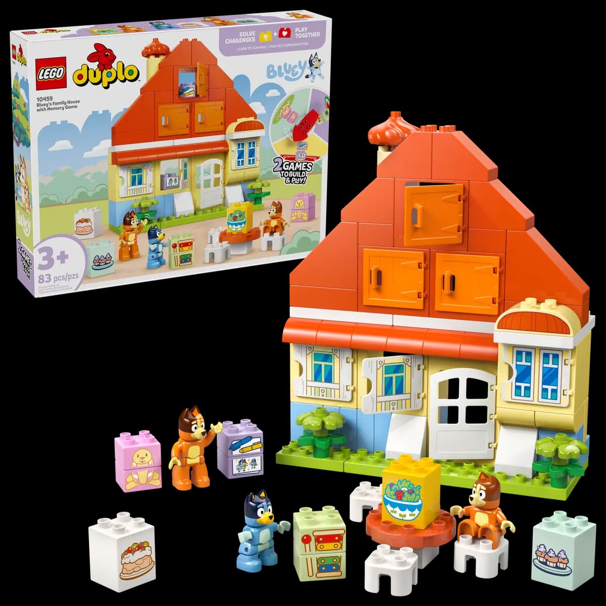 LEGO Bluey's Family House with Memory Game 10459 [83 pieces, ages 3+, DUPLO®]