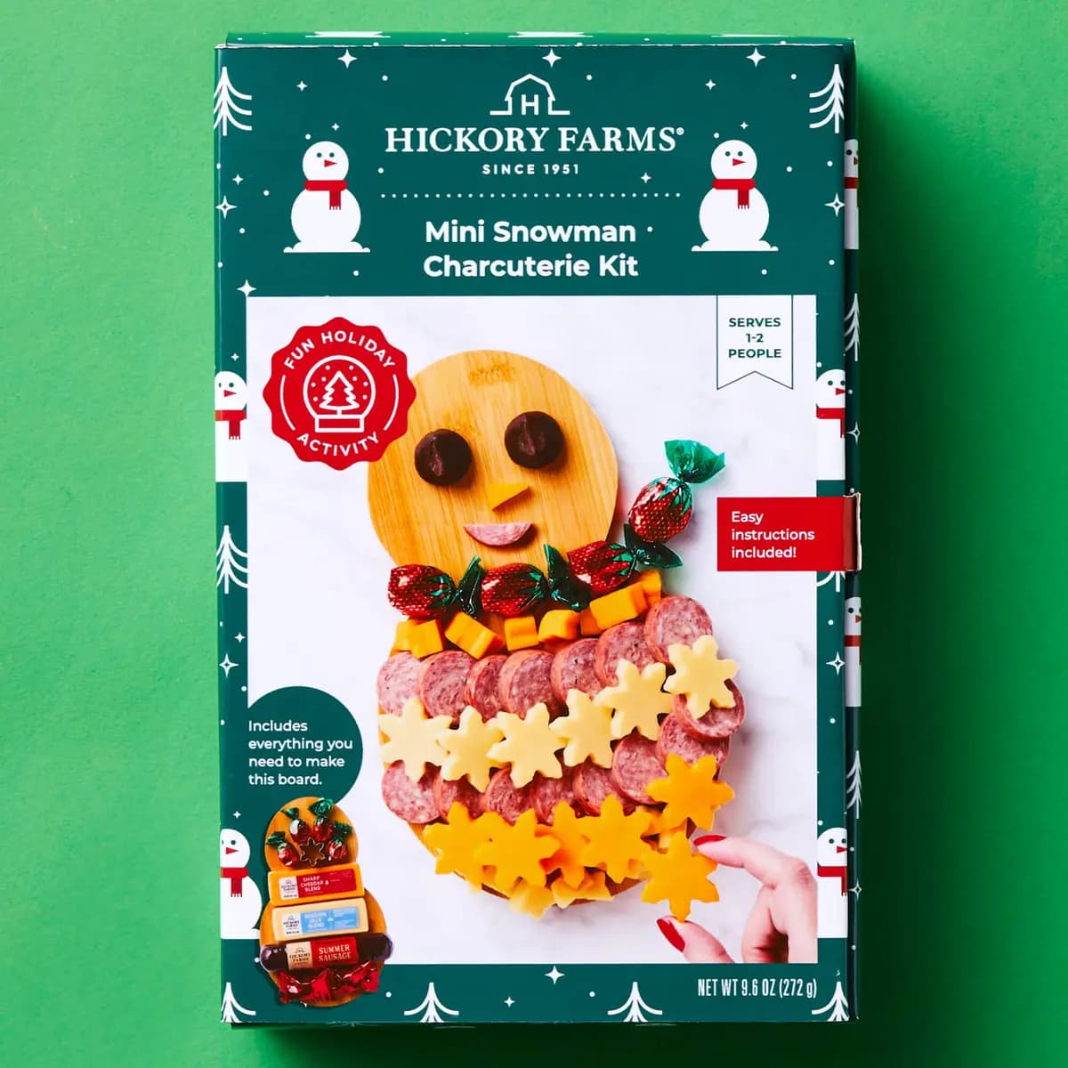Mini Snowman Charcuterie Board Kit [4 oz, 2 oz, 2 oz]