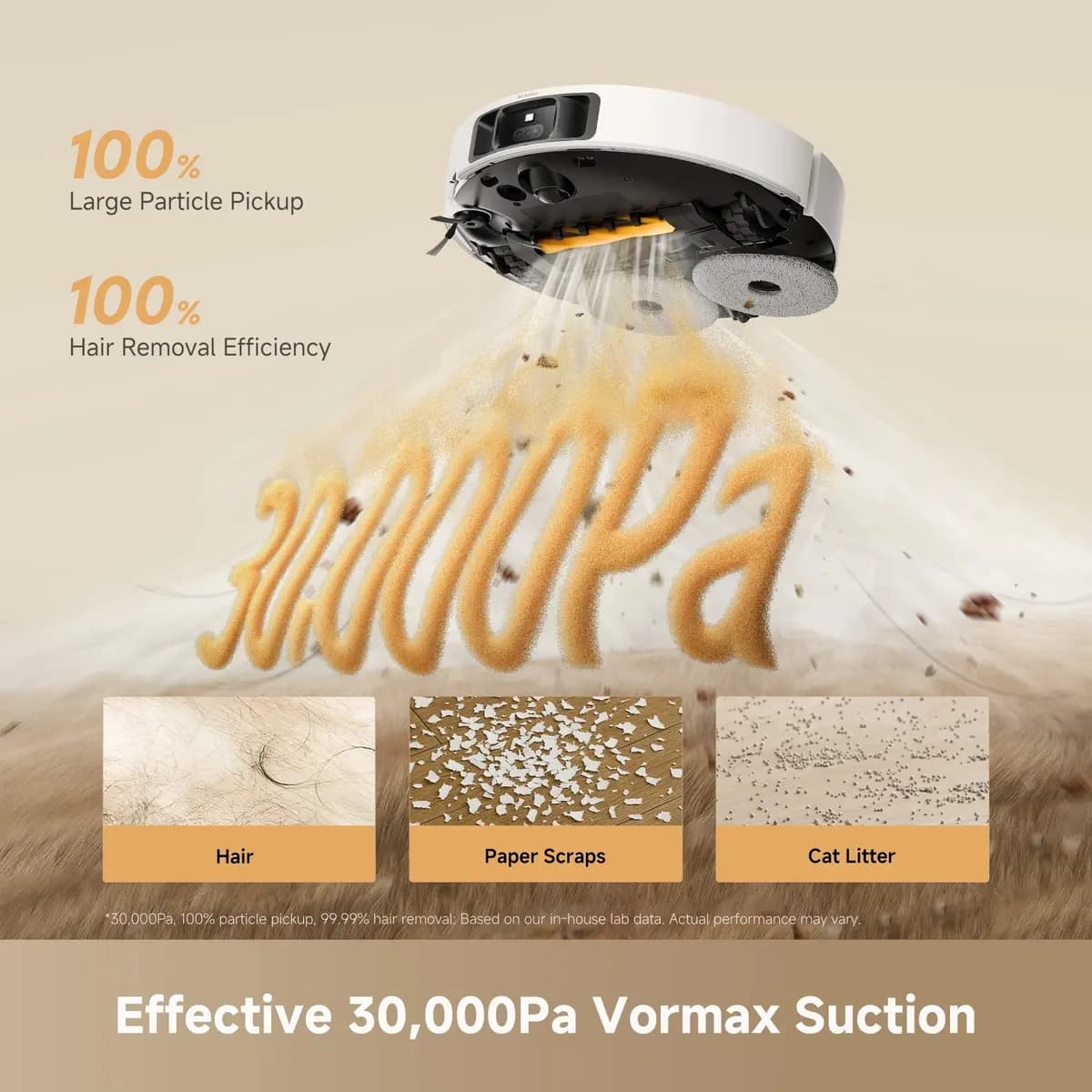 Dreame L60 Ultra PE White [13.78 × 13.78 × 4.09in, 8.91lb, 30,000Pa]