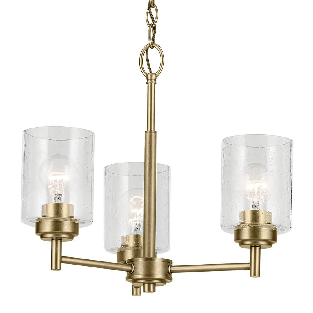 Kichler Winslow Vanity Light Black (45885BK) [Attribute 2-Light, Attribute Clear Seeded Glass, Depth 6.5]