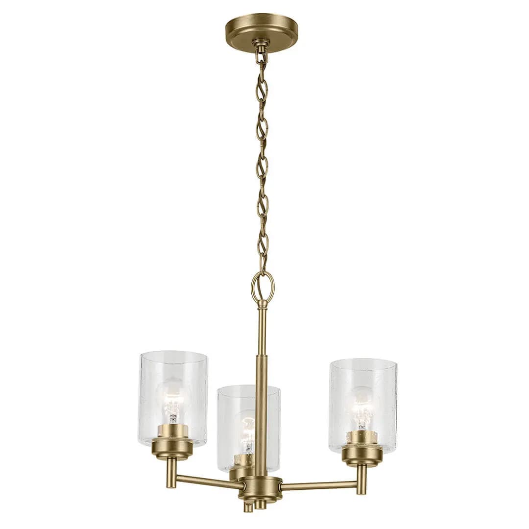 Kichler Winslow Vanity Light Black (45885BK) [Attribute 2-Light, Attribute Clear Seeded Glass, Depth 6.5]