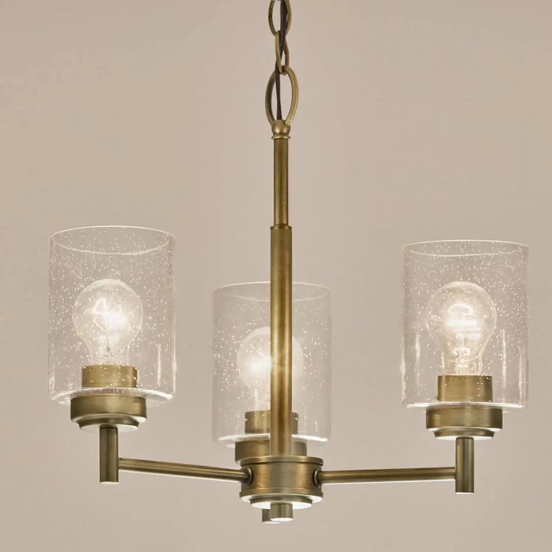 Kichler Winslow Vanity Light Black (45885BK) [Attribute 2-Light, Attribute Clear Seeded Glass, Depth 6.5]
