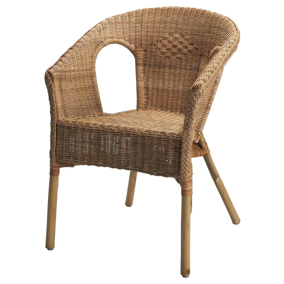 IKEA AGEN Armchair, rattan/bamboo [Width 22 7/8 ", Depth 22 ", Height 31 1/8 "]