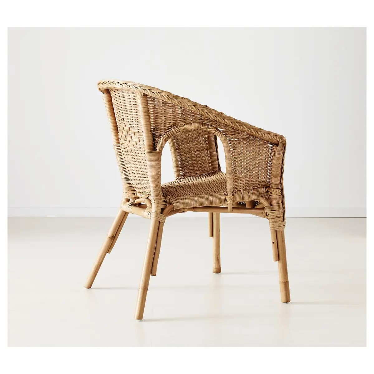 IKEA AGEN Armchair, rattan/bamboo [Width 22 7/8 ", Depth 22 ", Height 31 1/8 "]