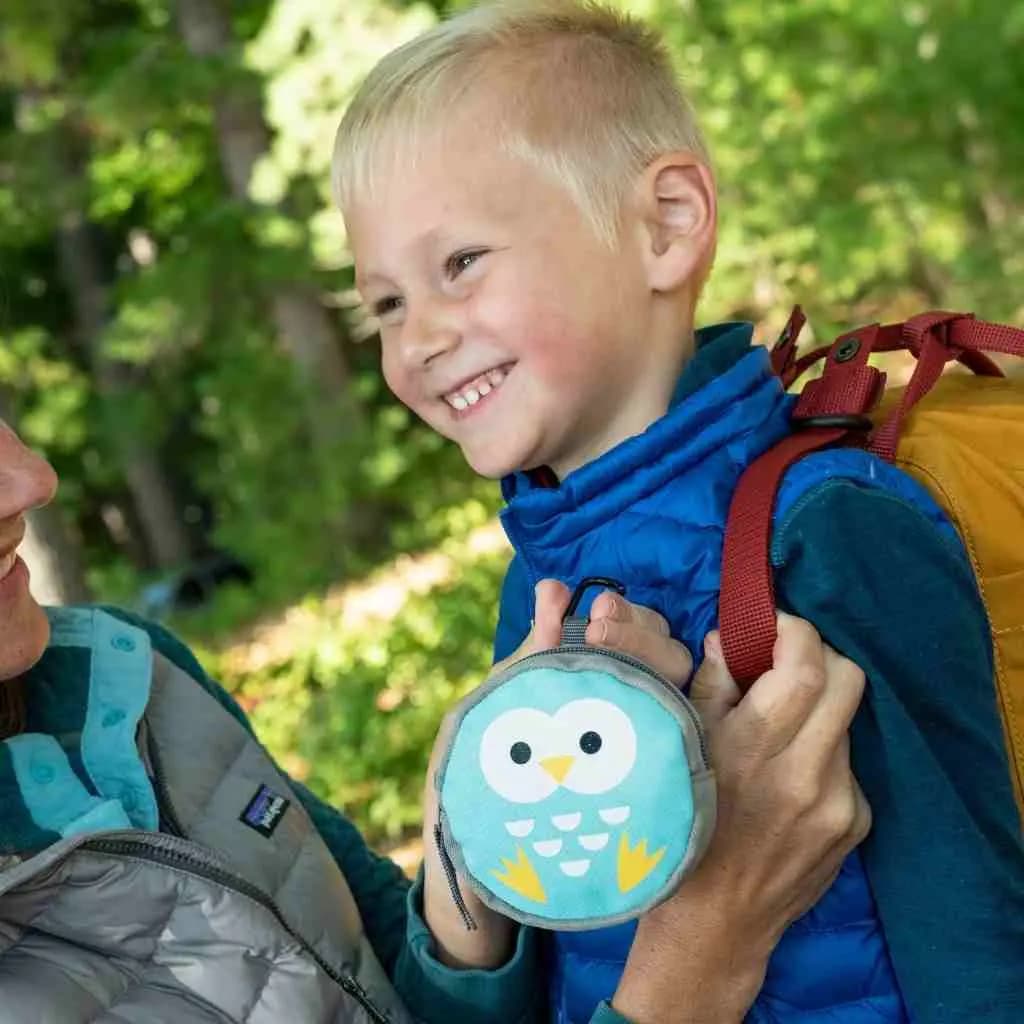 Adventure Medical Kits Backyard Adventure Owl First Aid Kit [Carabiner Clip, 3 Hand Sanitizer, 3 Triple Antibiotic]