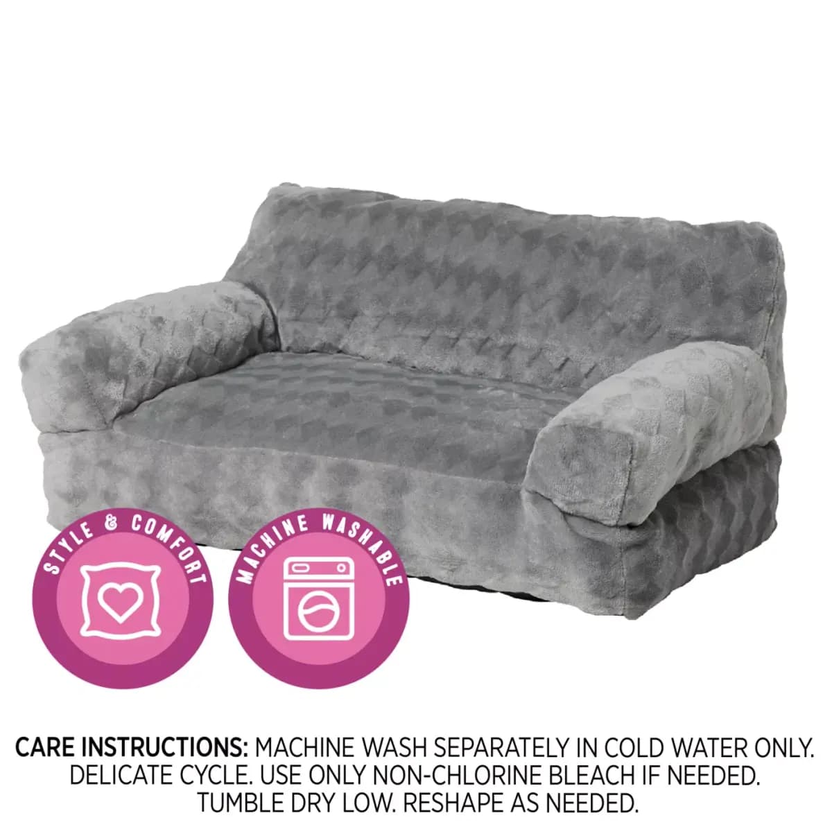 Whisker City® Grey Cat Couch Bed 21Lx12W [Brand Whisker City®, Includes 1 Couch Bed, Color Gray, Environment Indoors]