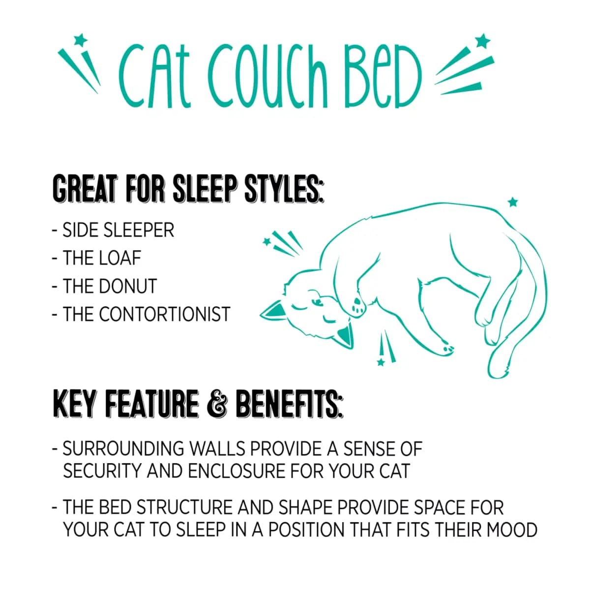 Whisker City® Grey Cat Couch Bed 21Lx12W [Brand Whisker City®, Includes 1 Couch Bed, Color Gray, Environment Indoors]