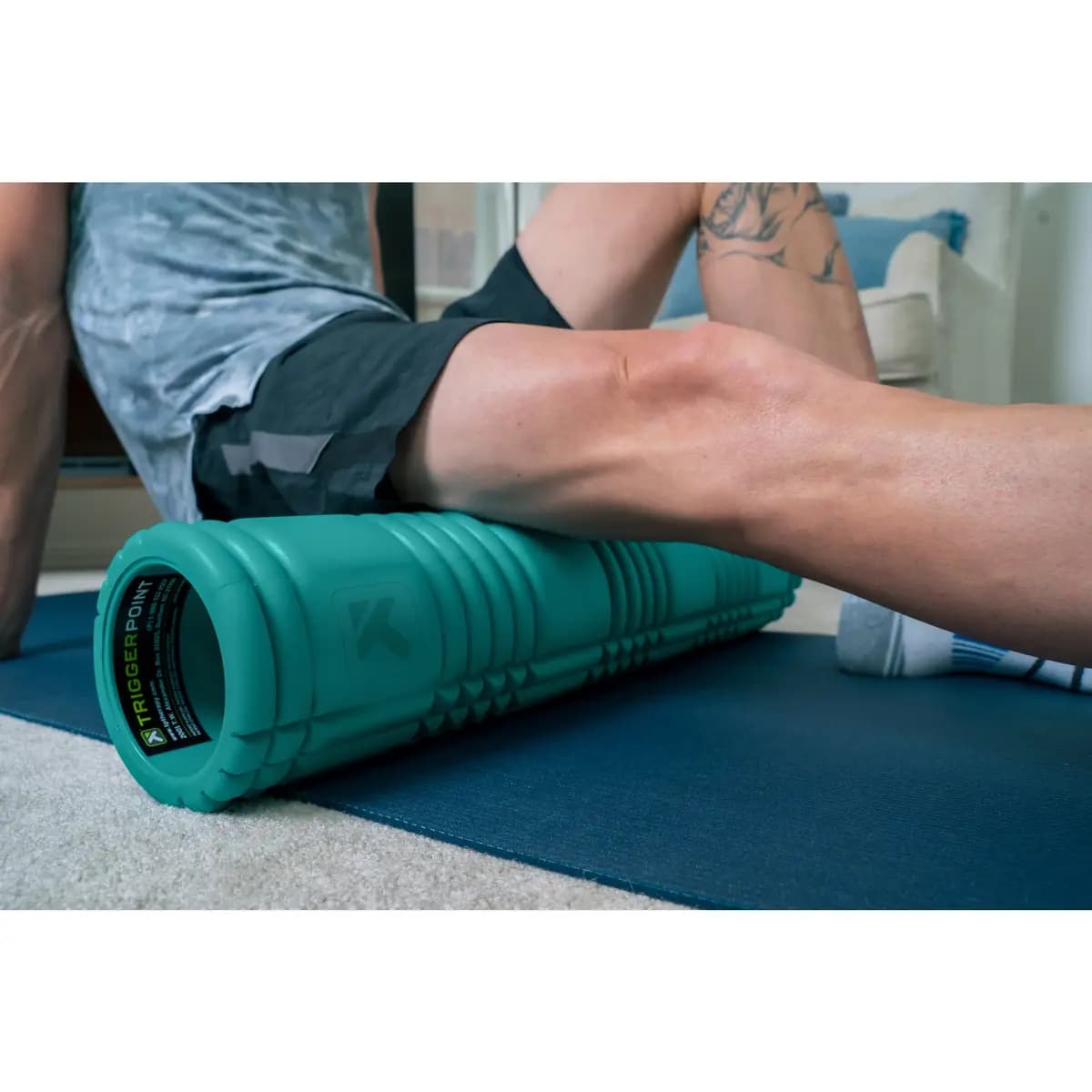 TriggerPoint GRID 2.0 Foam Roller, Teal [36.0 x 5.5 x 5.5 in, EVA foam, 1 year warranty]