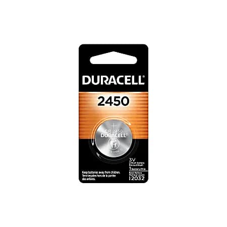 Duracell® 2450 3V Lithium Coin Battery, Pack of 1 [Cell Type Lithium Ion, voltage 3 V, Warranty 10-Year Limited, rechargeable No]