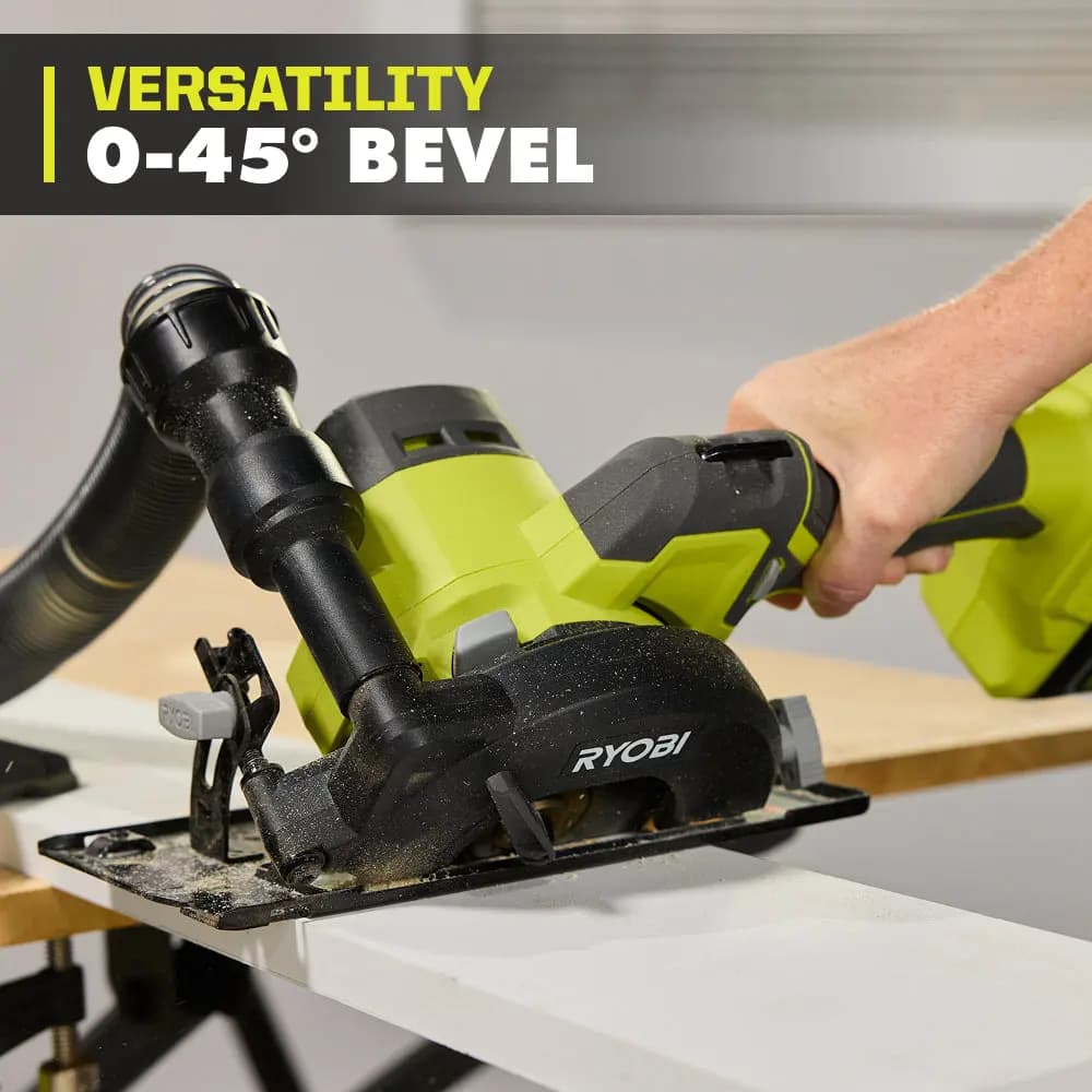 RYOBI 18V ONE+ 4-1/2" Circular Saw Kit [Fuel Gauge Integrated LEDs, Capacity 2Ah, Voltage 18V]