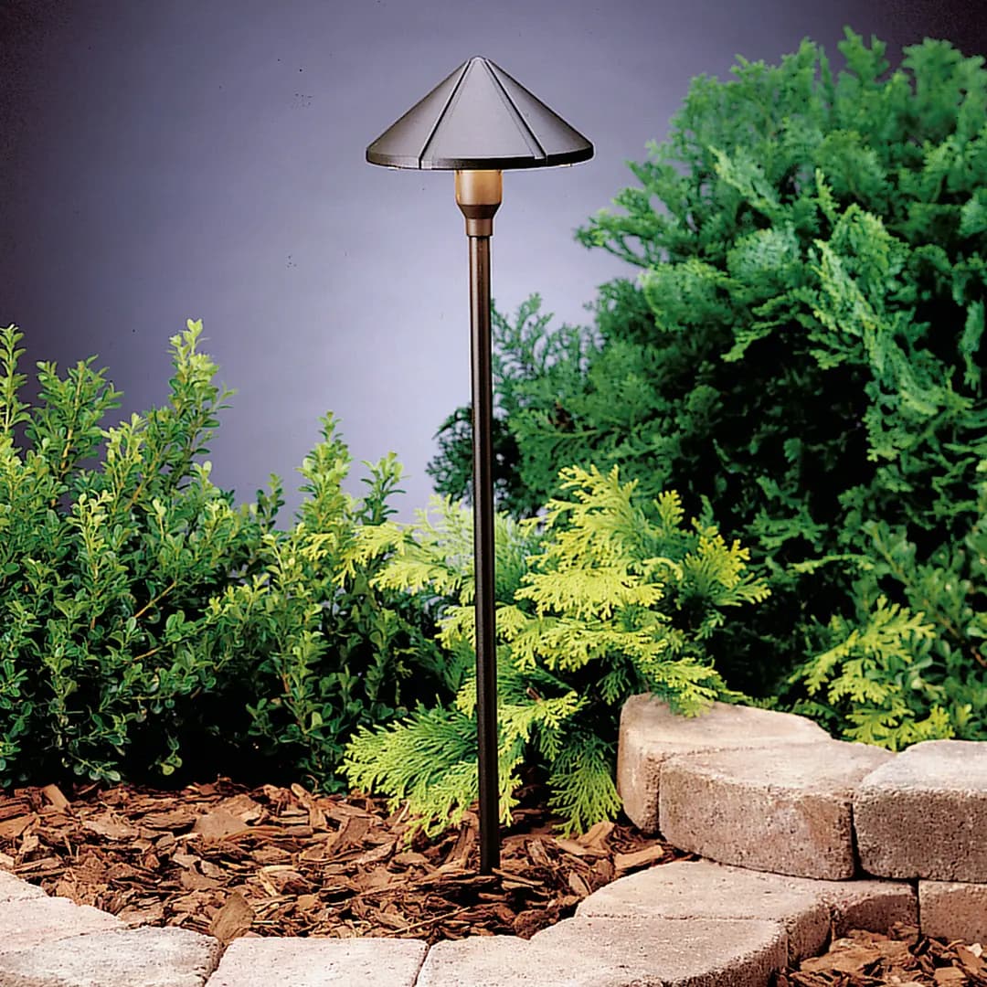 Kichler Six Groove Path Light Textured Architectural Bronze (15326AZT) [Diameter 6, Height 22.75, Operating Voltage 9-15]