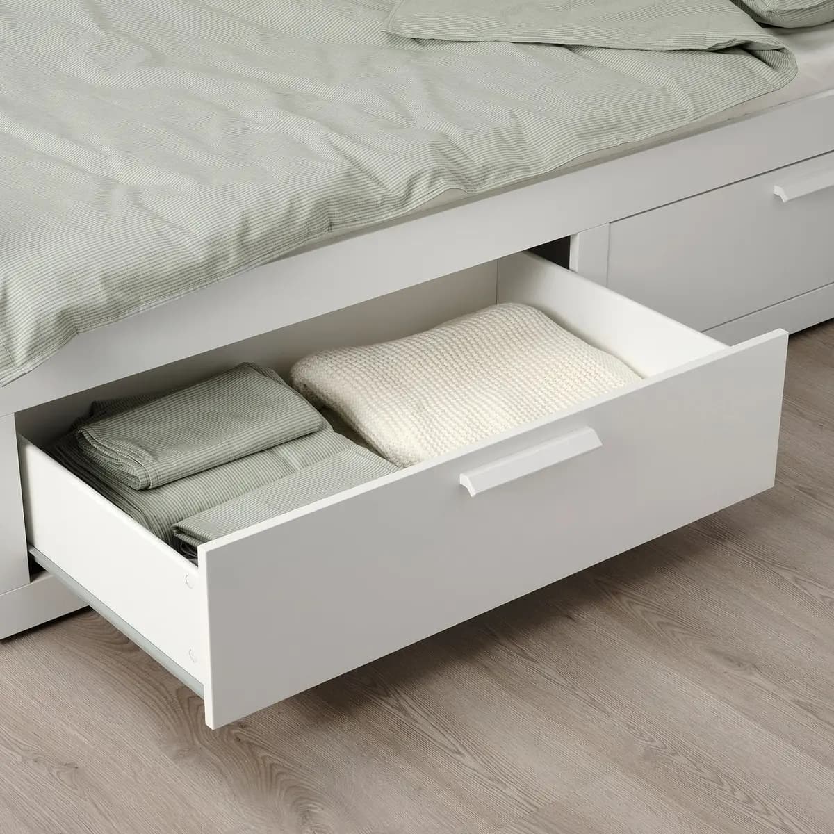 IKEA BRIMNES Daybed frame with 2 drawers, white [Width 41 ", Height 22 7/8 ", Length 76 3/4 "]