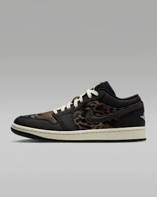 Air Jordan 1 Low SE Women's Shoes Black/Velvet Brown/Chalk [Black/Velvet Brown/Chalk, Leather upper, Foam midsole]