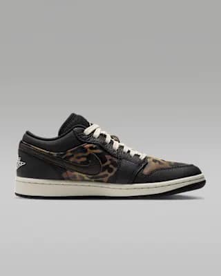 Air Jordan 1 Low SE Women's Shoes Black/Velvet Brown/Chalk [Black/Velvet Brown/Chalk, Leather upper, Foam midsole]