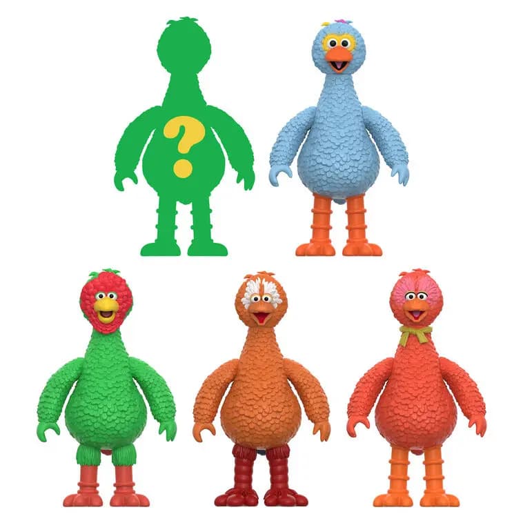 Super7 Sesame Street Big Birds ReAction Figure Mystery Box, 3.75" [Box: 3" W x 4.5" H x 2" D, Plastic., 1, BBSEST11917]