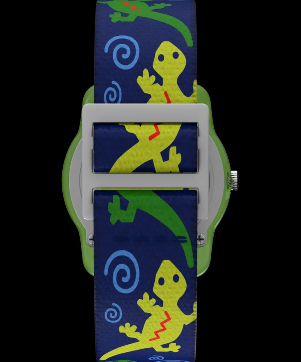 Timex Time Machines 29mm Green Gecko Elastic Fabric Kids [Resin, 29 mm]