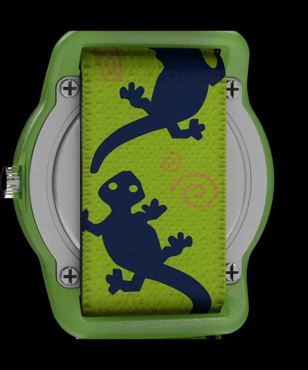 Timex Time Machines 29mm Green Gecko Elastic Fabric Kids [Resin, 29 mm]