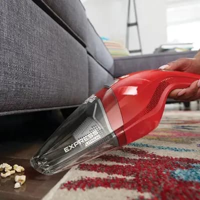 Dirt Devil Express Lithium Cordless Hand Vacuum BD30005FDI Red: Lightweight Rechargeable Dustbuster for Multi-Surface Cleaning [1.5 Inches, Battery, 0 Inches]