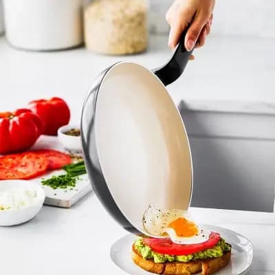 GreenPan Rio Advanced 10" Ceramic Nonstick Fry Pan Black [Aluminum, 2.45 Quart, 10 Inches]