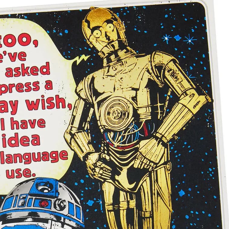 Star Wars™ R2-D2™ and C-3PO™ Droid Tune Funny Musical Birthday Card [Dimensions 5.75" x 8.5", Postage May require extra postage, Item number 799ARH1658]