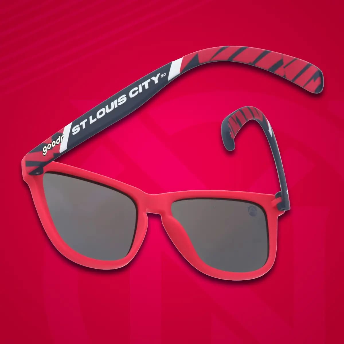 goodr All For CITY Blue and Red [UV400, reflective lenses, premium polymer]