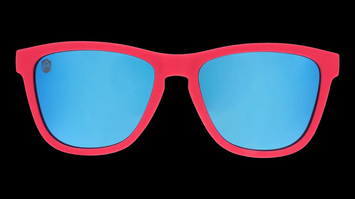 goodr All For CITY Blue and Red [UV400, reflective lenses, premium polymer]