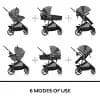 Evenflo Shyft Intuiti Travel System with Litemax NXT NR Car Seat and SensorySoothe - Eclipse Black [Dimensions (Overall) 42.5 Inches (H) x 31 Inches (W) x 37 Inc, Weight 22.7 Pound
